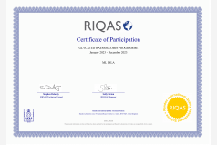 Сертифікат участі в програмі зовнішньої оцінки якості RIQAS (Глік. гемоглобін прилад 2) 2023
