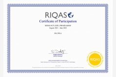 Сертификат участия в программе внешней оценки качества RIQAS (Серология Герпес-вирусы)