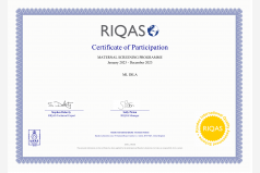 Сертификат участия в программе внешней оценки качества RIQAS (Пренатальный скрининг) 2023