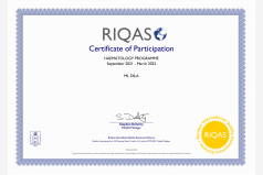 Сертификат участия в программе внешней оценки качества RIQAS Гематология