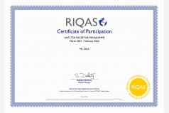 Сертифікат участі в програмі зовнішньої оцінки якості RIQAS (Антитіла до рецепторів ТТГ)
