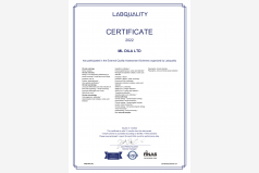 Сертификат участия в программах внешней оценки качества Labquality 2022