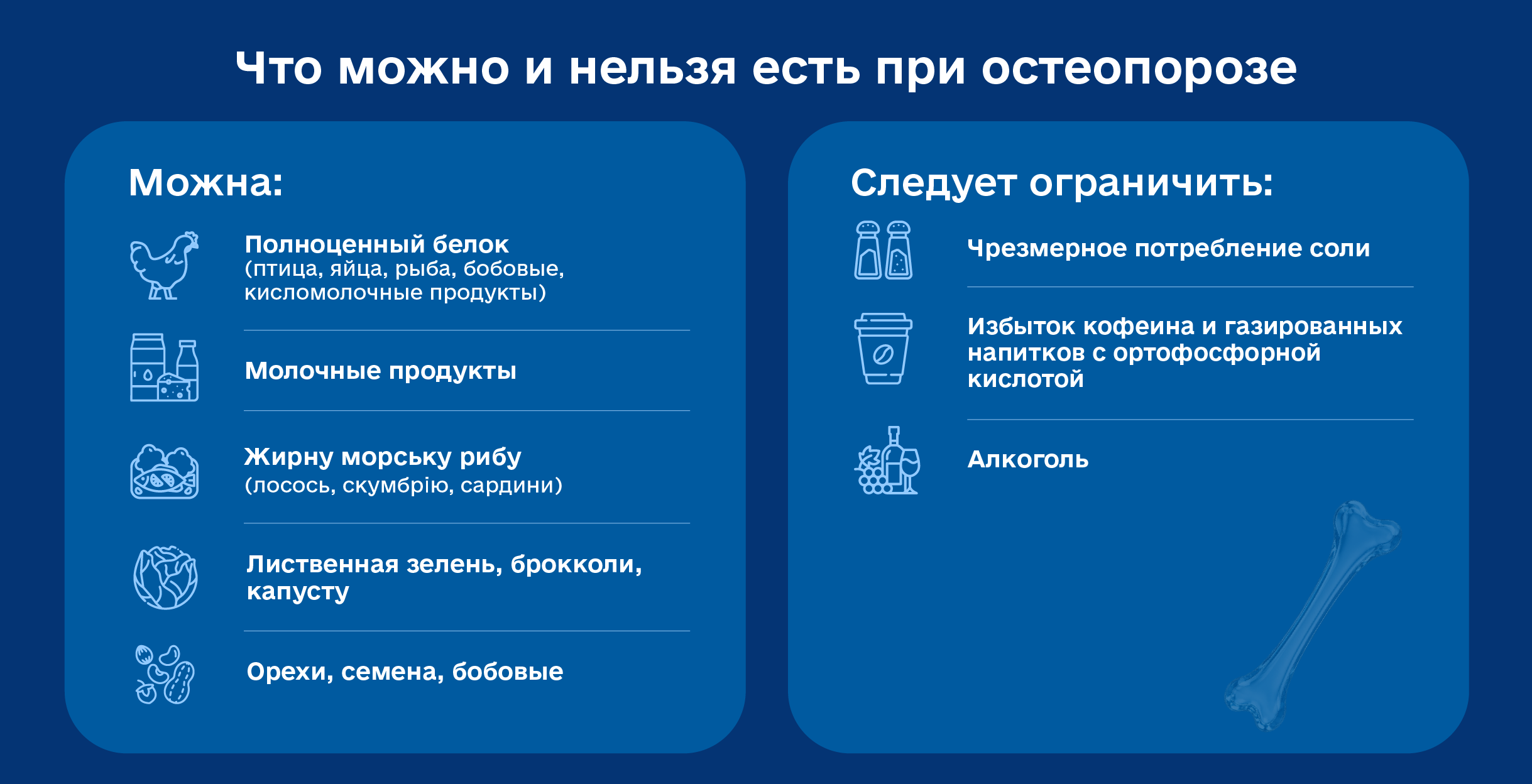 диета при остеопорозе